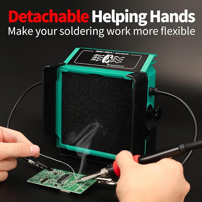 YIHUA 948DQ-I Solder Fume Extractor Fan Solder Smoke Absorber Remover Tiltable - Image 5
