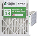 Glasfloss 20x25x4 MERV 13 AC & Furnace 4" Depth Air Filters. Box of 4. Actual by Glasfloss