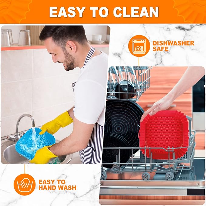 Boribim 2 PCS Square Silicone Air Fryer Liners - Image 4