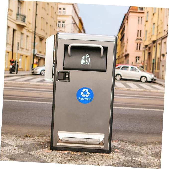 8pcs Trash Can Stickers for Waste Sorting Garbage Classification Decals Black - Image 3