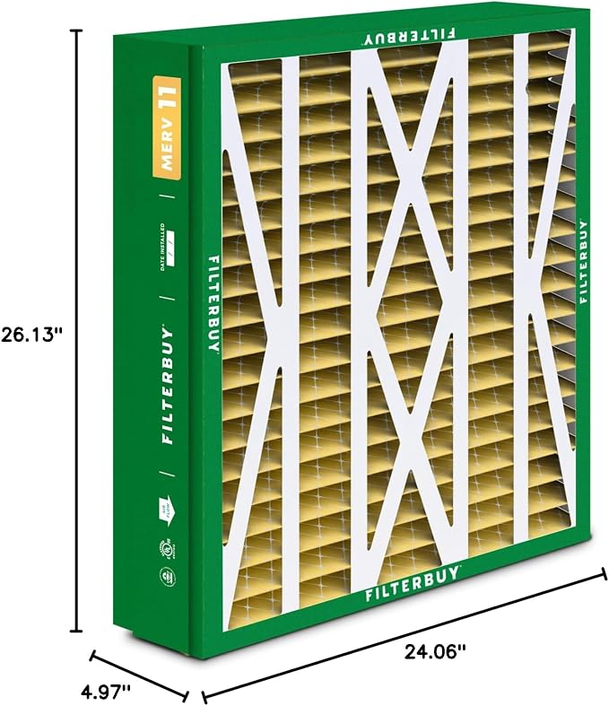Filterbuy 24.5x27x5 Air Filter MERV 11 Superior Pet & Allergy Defense, Pleated - Image 10