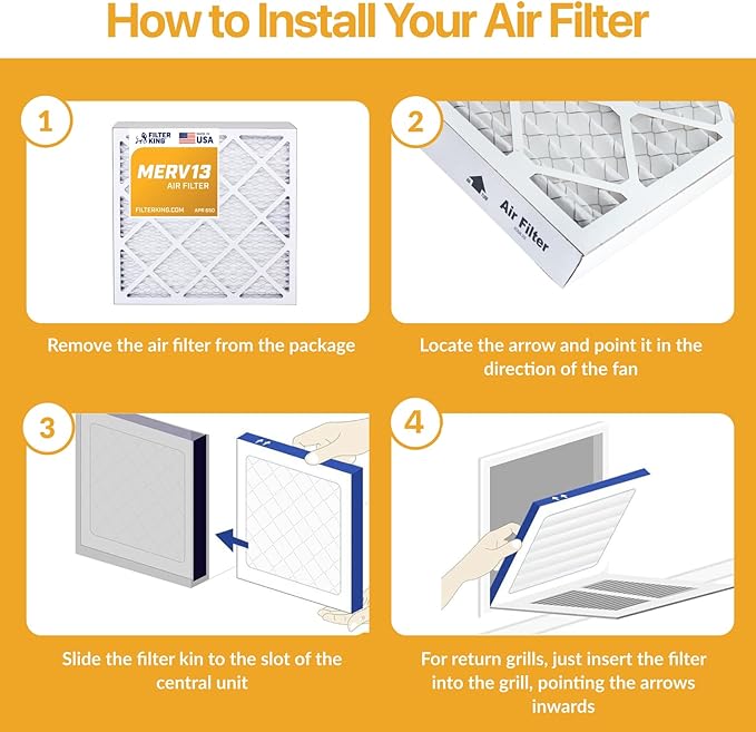 Filter King 6x12.25x1 Air Filter | 12-PACK | MERV 13 HVAC Pleated A/C Furnace - Image 4