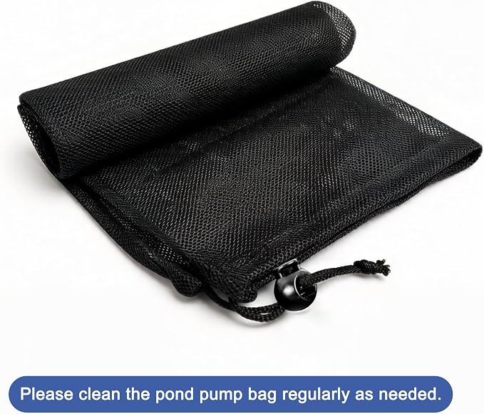 CONQUERALL 2PCS Pond Filter Mesh Bag Pump 12.2x16.1inch Barrier Bag Black - Image 6