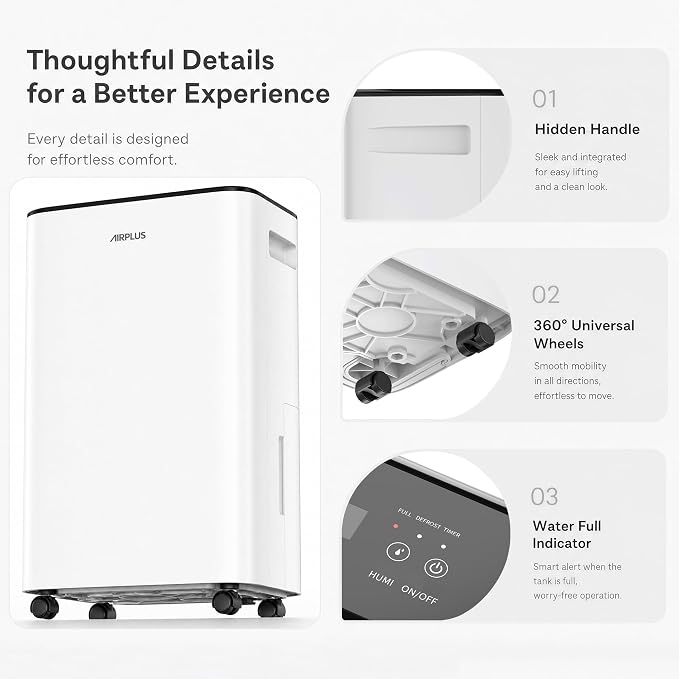 AIRPLUS 2500 Sq.Ft Dehumidifier - Image 4