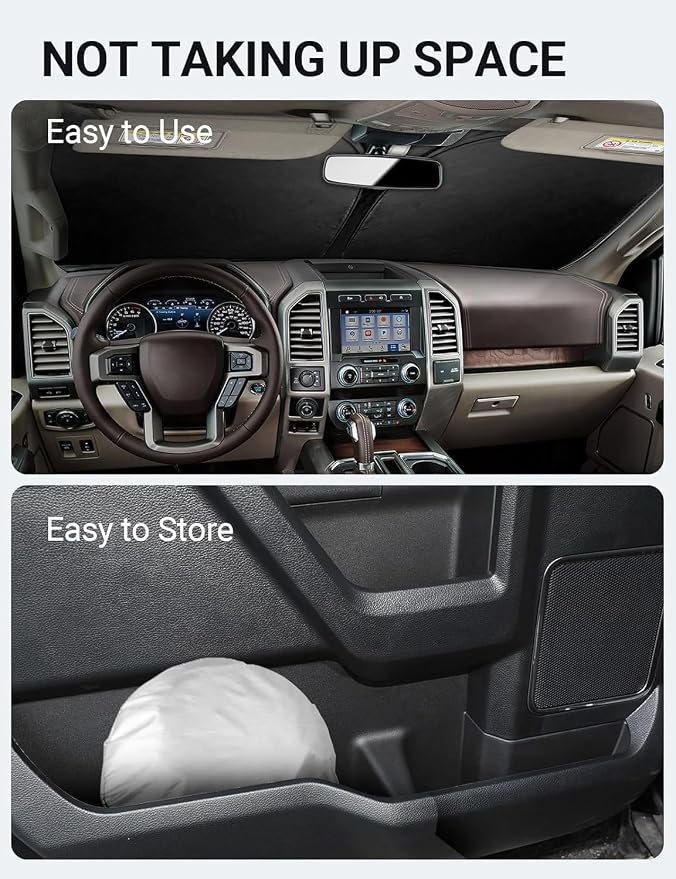 Proadsy 2026 Upgrade Front Windshield Sun Shade Foldable Sunshade Protector - Image 8