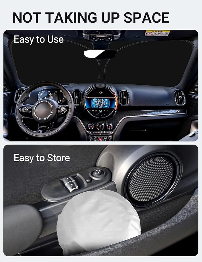 Proadsy 2026 Upgrade Front Windshield Sun Shade Foldable Sunshade Protector - Image 9