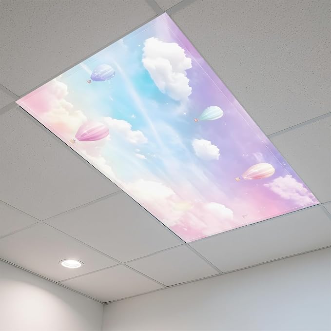 Fluorescent Light Covers-2 Pack 4 x 2 Feet Magnetic Ceiling Light Cover Room - Image 6