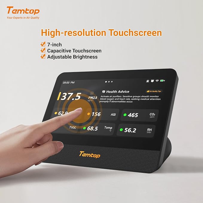Temtop Complete Home Air Quality Monitoring System – M100 2nd Gen Touchscreen - Image 4