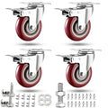 4 inch Casters Load 2400lbs -Includes 2 Sets of Adaptive Screws -Lockable by ABSLIMUS