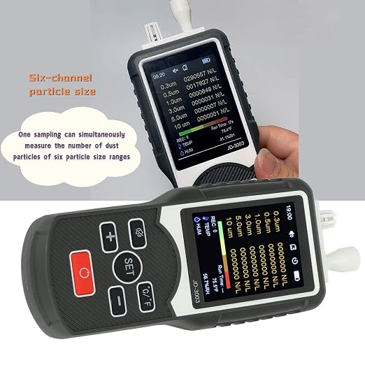 Portable Particle Counter, Handheld Aerosol Dust Monitor, Professional Air - Image 4