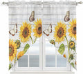 Yellow Sunflowers Swag Valances by Unknown