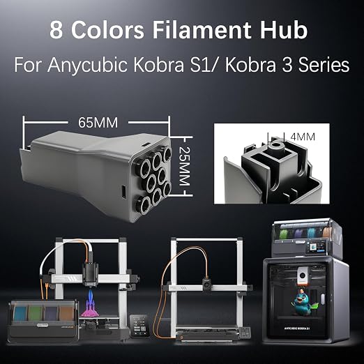 8 Colors Filament Hub for Anycubic Kobra S1 Combo, Kobra 3 Combo, Kobra 3 V2 - Image 2