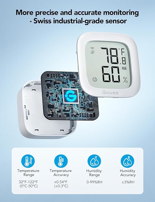 Govee WiFi Thermometer Hygrometer 3Pack H5103, Indoor Temperature Humidity - Image 2