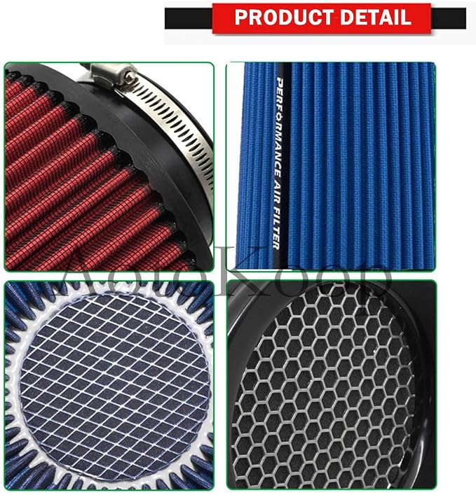 Premium Cone Air Filter, Clamp-on 3" Inlet Mesh Top High Airflow Engine - Image 6