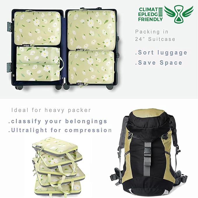 BAGAIL 6 Set Ultralight Compression Packing Cubes Packing Organizer - Image 6