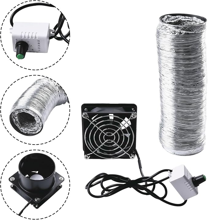 Smoke Absorber Fume Extractor Fan USB Adjustable Solder Pipe Duct Exhuast Fan - Image 7