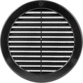 6" Round Air Vent Cover – Black Plastic Soffit Air Vent Deflector by HVACOV