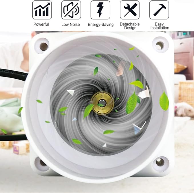 2 Inch Inline Duct Fan with Speed Controller 12V 6w Air Cooling Exhaust Blower - Image 6