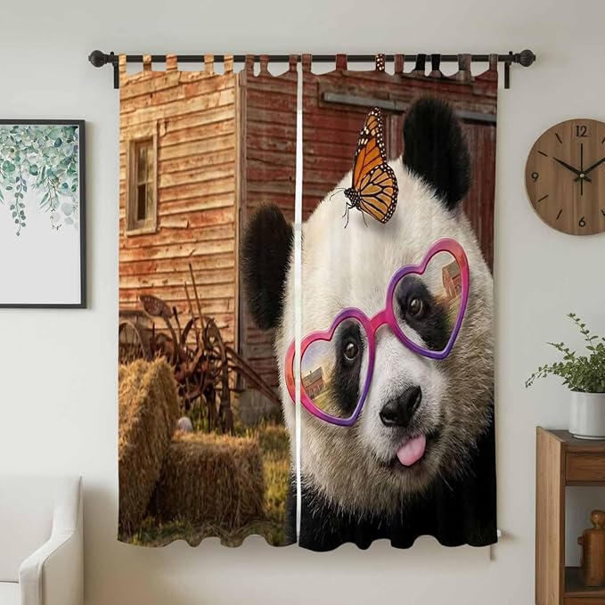 Farm Panda Living Room Curtains 96 Inch Length, Window Curtains Tab Top - Image 2