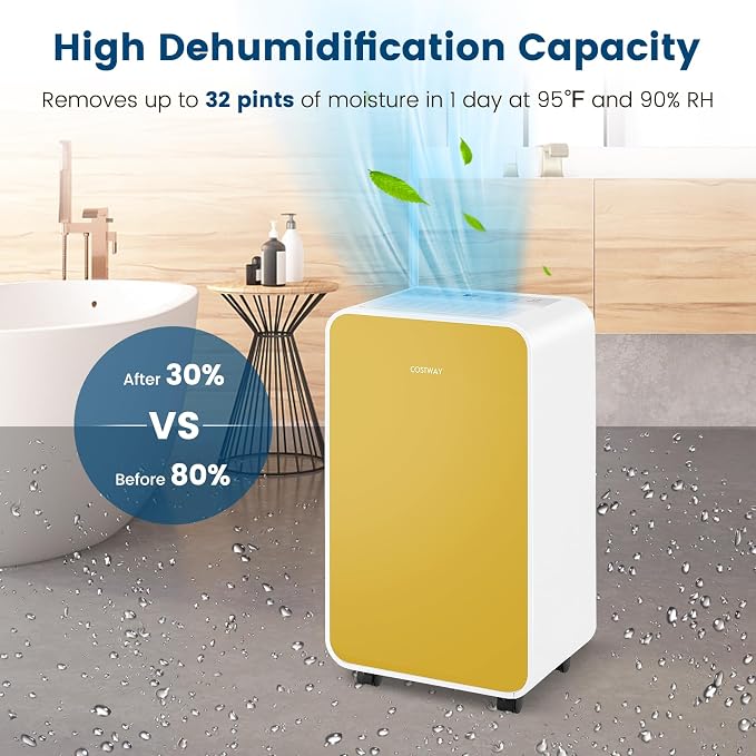 COSTWAY 2500 Sq. Ft Dehumidifier - Image 5