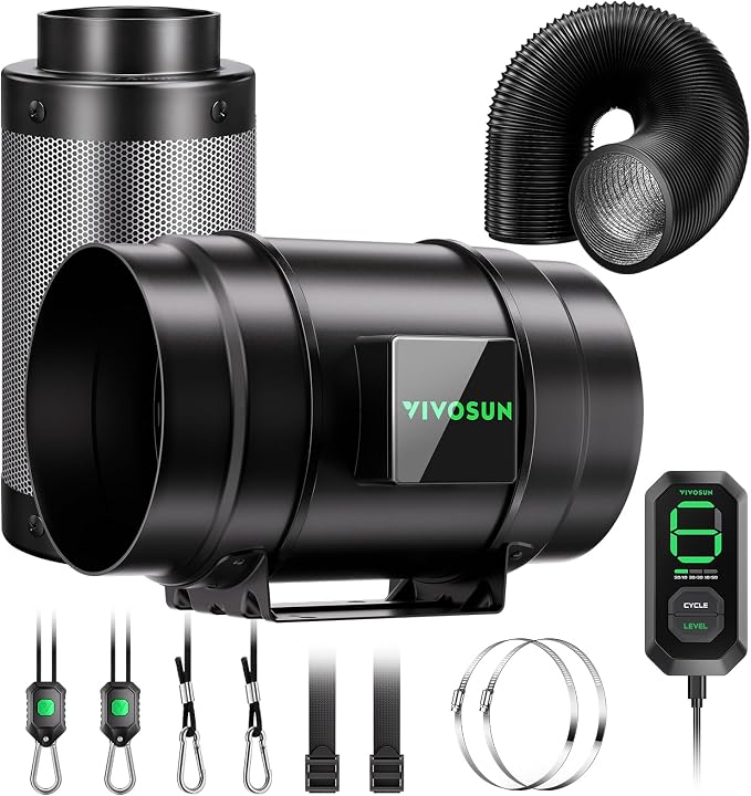 VIVOSUN Smart Air Filtration G8 Kit 8", AeroZesh G8 Inline Duct Fan by Unknown