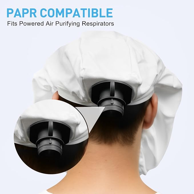PAPR Headcover with Integrated Suspension, Open-Ear Protective Hood - Image 5
