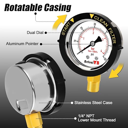 Pool Filter Pressure Gauge - Image 3