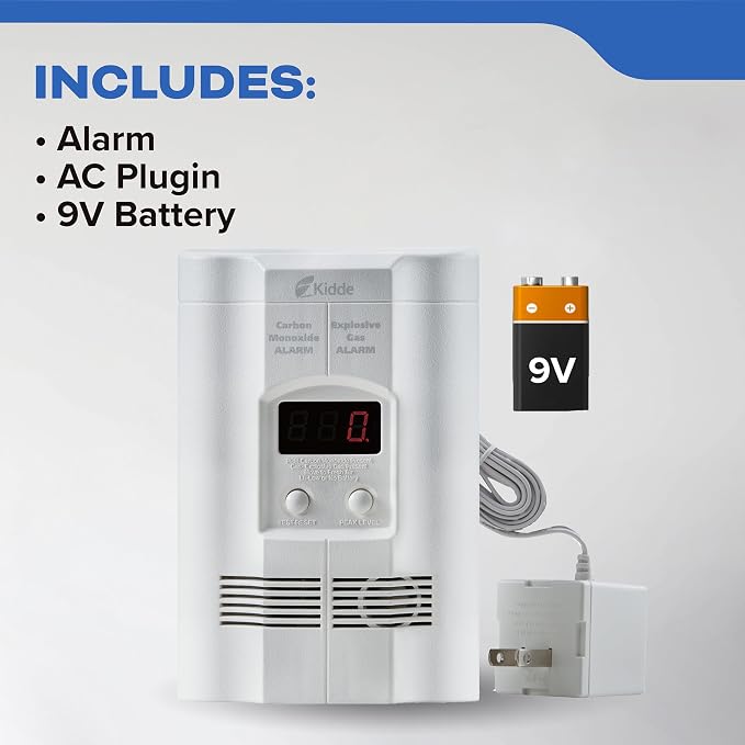 Kidde Carbon Monoxide + Explosive Gas, Natural Gas & Propane Alarm, Plug-in - Image 8
