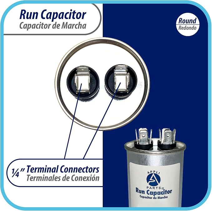 Appli Parts Run Capacitor for ac 4 Mfd uF 370 VAC or 450 VAC CBB65 Round - Image 4