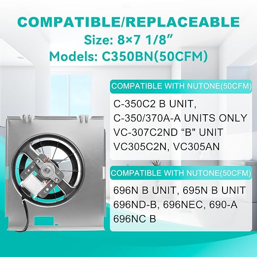 【Upgrade】 C350BN B Unit 50CFM Fan, Compatible - Image 2