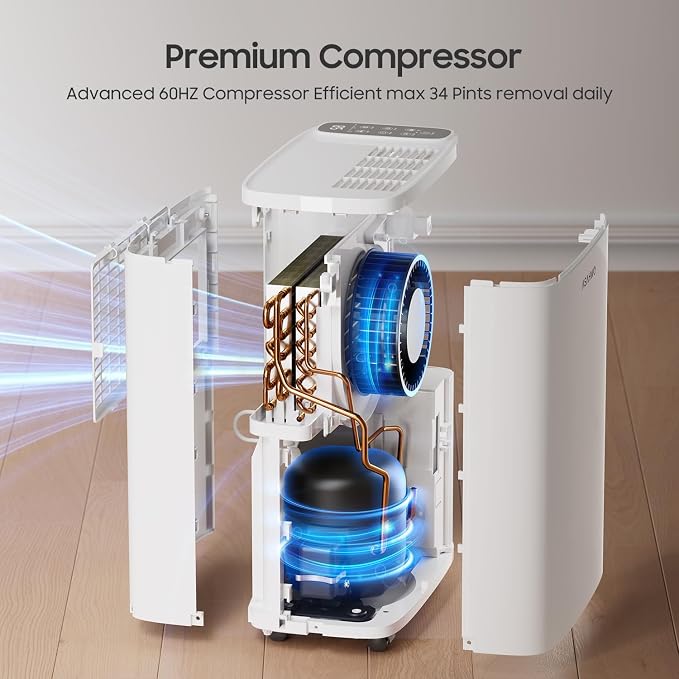 ASAHWo 2500 Sq.Ft Dehumidifier for Basement - Image 3