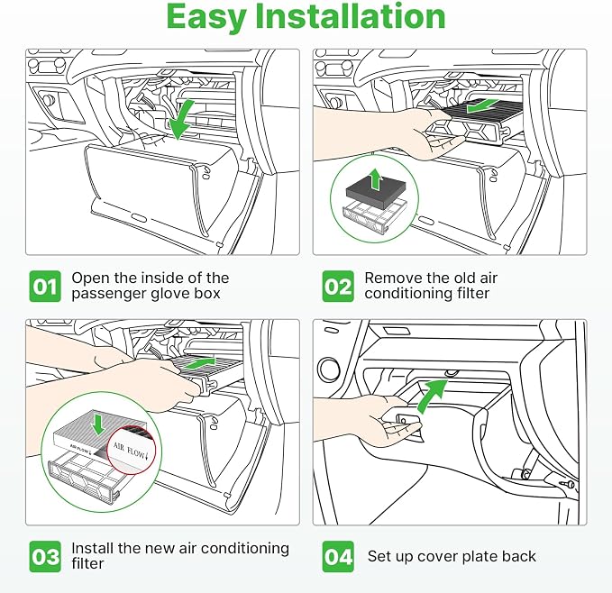 Engine+Cabin Air Filters Kit Fit - Image 7