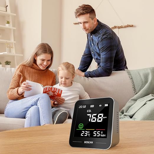Air Quality Monitor Indoor, Portable CO2 Monitor Air Quality Tester - Image 8