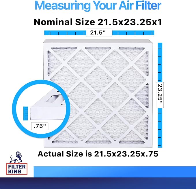 Filter King 21.5x23.25x1 Air Filter Dust & Allergy Control AC Furnace Filters - Image 2