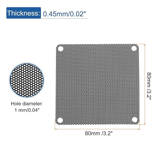 MECCANIXITY 20PCS PC Dust Filter, 80mmx80mm PVC Computer Case Cooler Dustproof - Image 2