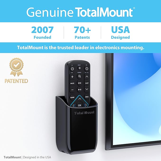 TotalMount Hole-Free Remote Control Holder – Eliminates Need to Drill Holes in - Image 5