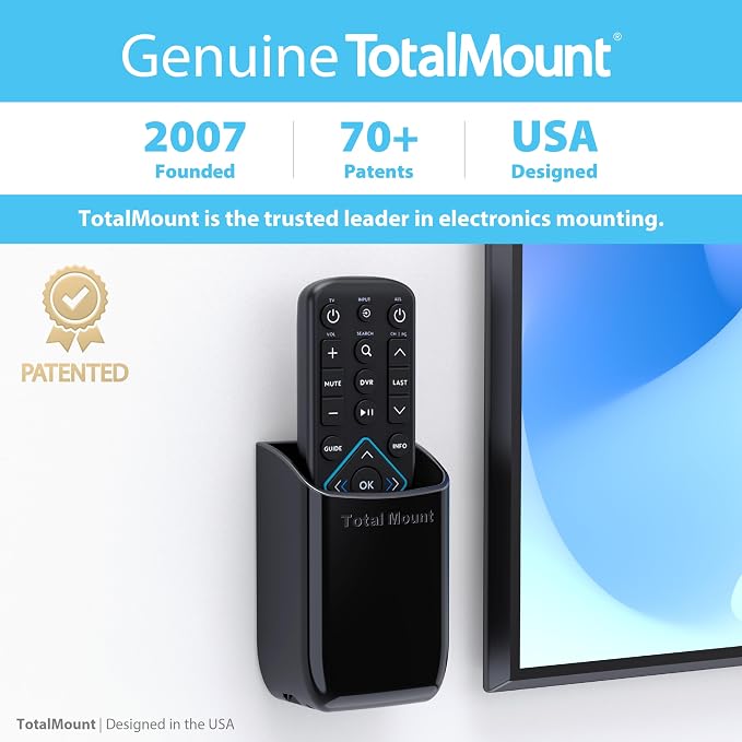 TotalMount Hole-Free Remote Control Holder – Eliminates Need to Drill Holes in - Image 5