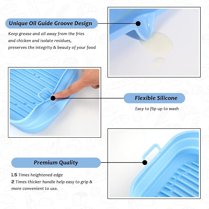 Silicone Air Fryer Liners Square - Image 5