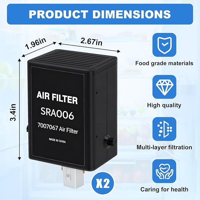 2 Pack Refrigerator Air Purification Cartridge Replacement - Image 2