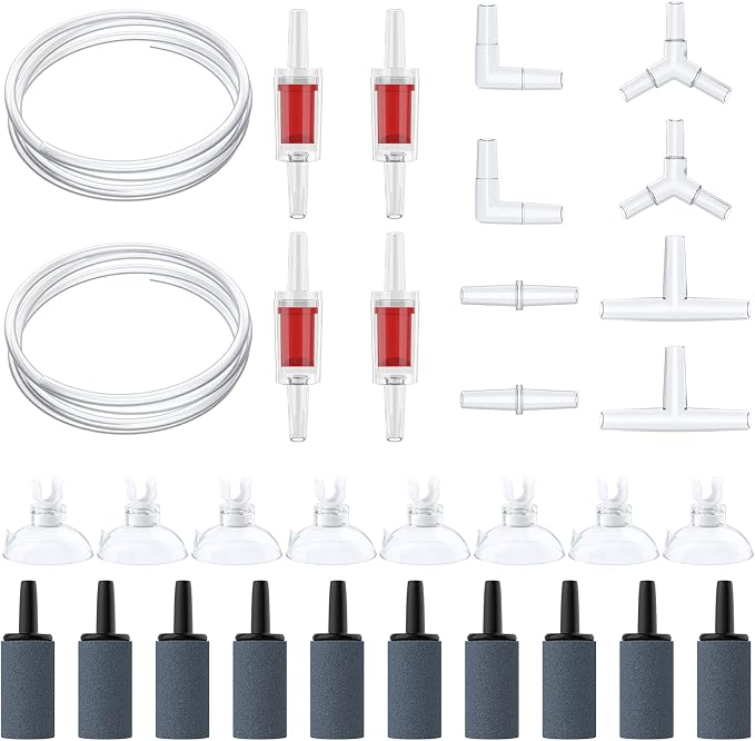 Pawfly Aquarium 25 Feet Airline Tubing Standard Air Pump Accessories Set by Pawfly