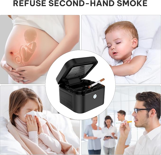 Smokeless Ashtray, HEPA Filter Smoke - Image 8
