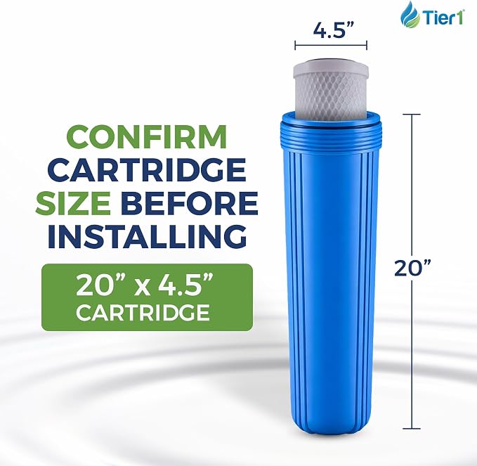 Tier1 0.5 Micron 20 x 4.5 Water Filter | Radial Flow Carbon Block Whole House - Image 3