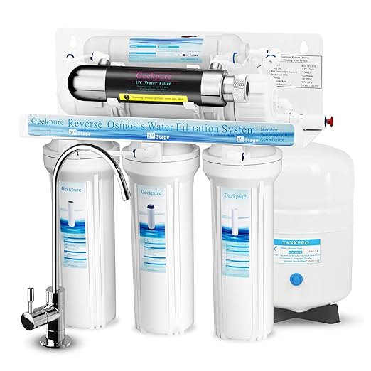 Geekpure 6 Stage Reverse Osmosis RO Drinking Water Filter System by Geekpure