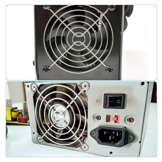 PATIKIL 92mm Fan Grill with Screws, 5 Pack Chrome Plated Iron Frame Ventilator - Image 5