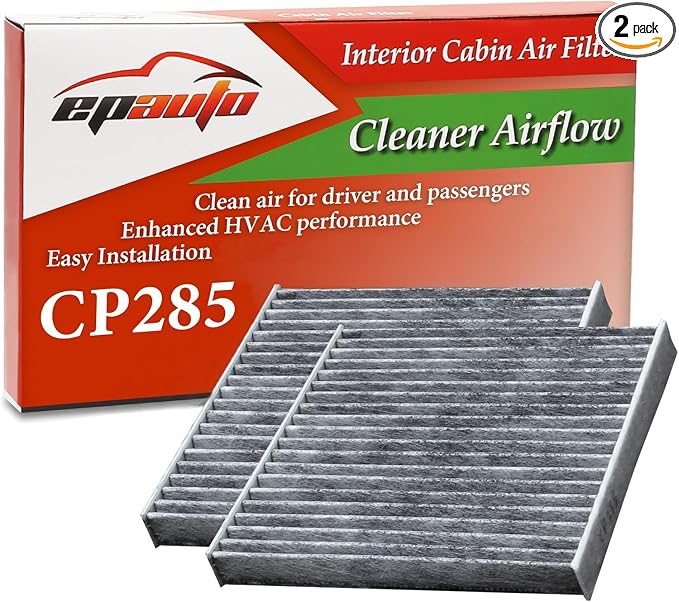 EPAuto CP285 Premium Cabin Air Filter includes Activated Carbon, 2 Packs by EPAuto