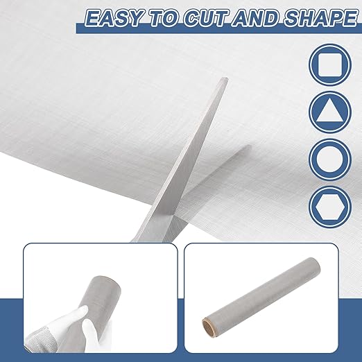uxcell 300 Mesh 79" x 10" Woven Wire Mesh, 316 Stainless Steel Air Vent Filter - Image 4