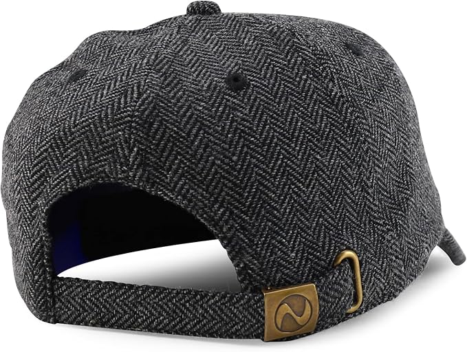 Trendy Apparel Shop Plaid Checker Wool Blend Unstructured Baseball Cap - Image 3