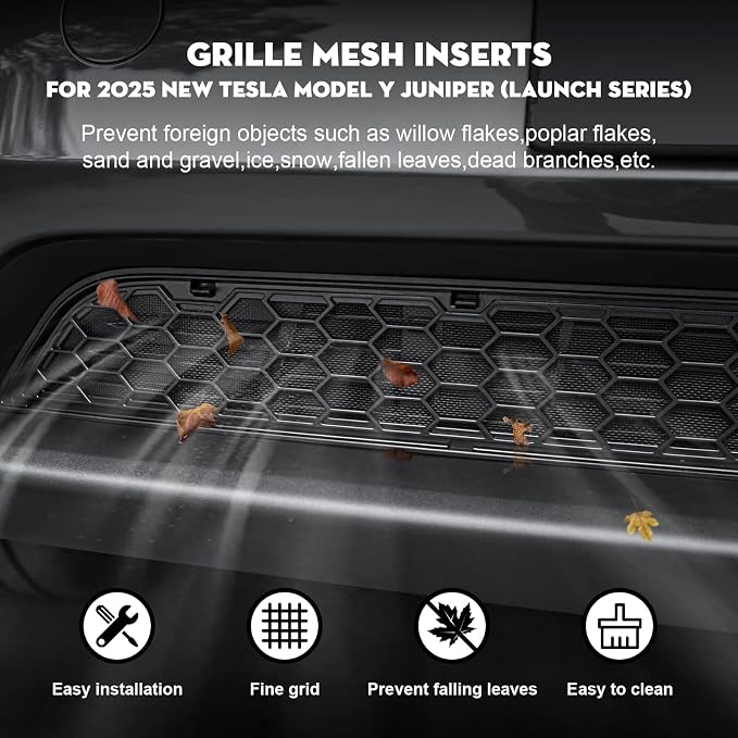 Grille Mesh Inserts for 2026 Tesla New Model Y Premium Front Air Inlet Vent - Image 4