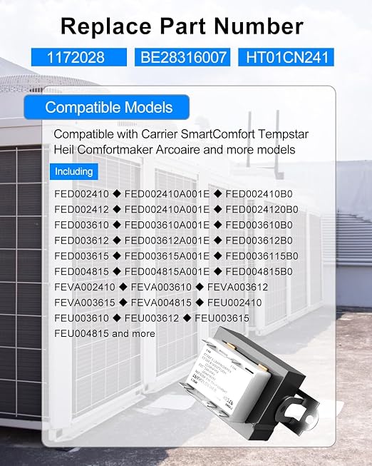 HT01CN241 40VA HVAC Control Transformer, 208/240V to 24V Furnace Transformer - Image 2