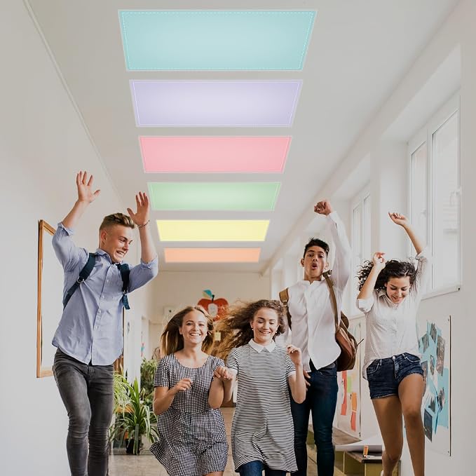 QOUBAI 12PCS Fluorescent Light Covers, 4 x 2 Feet Magnetic Light Cover - Image 4